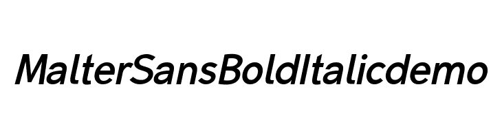 Malter Sans Bold Italic demo Font