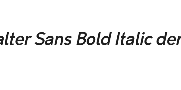 Malter Sans Bold Italic demo Logo