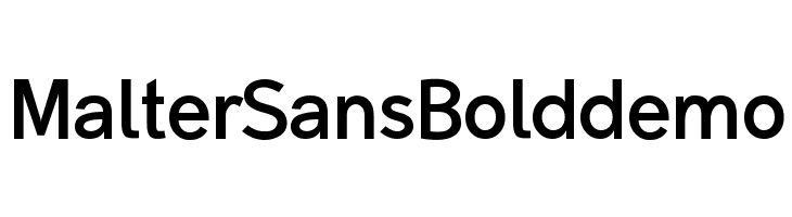 Malter Sans Bold demo Font
