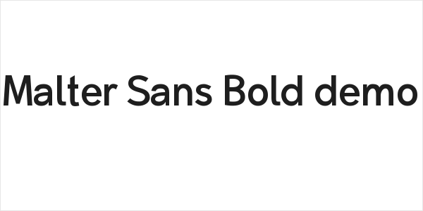 Malter Sans Bold demo Logo