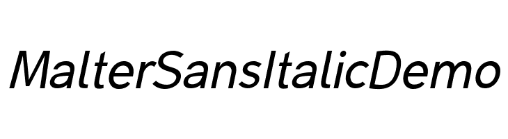 Malter Sans Italic Demo Font
