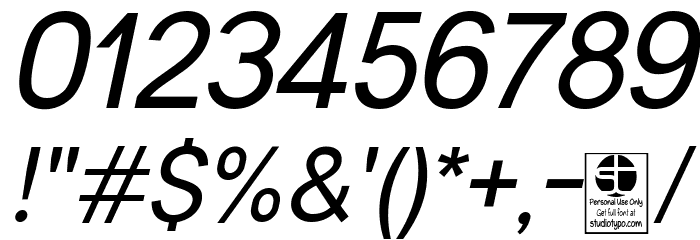 Malter Sans Italic Demo Font OTHER CHARS