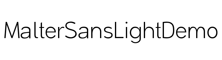 Malter Sans Light Demo Font