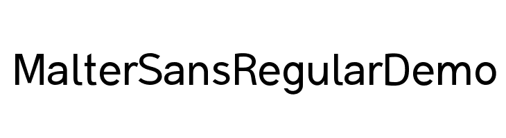 Malter Sans Regular Demo  免费字体下载