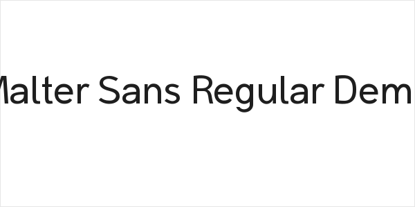 Malter Sans Regular Demo Logo