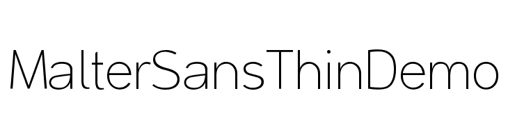 Malter Sans Thin Demo Font