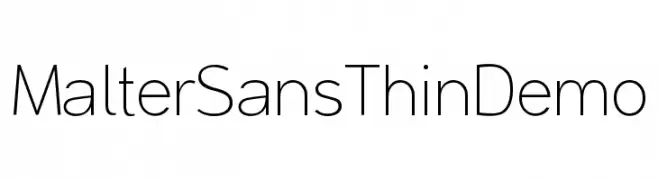 Malter Sans Thin Demo  Frei Schriftart Herunterladen