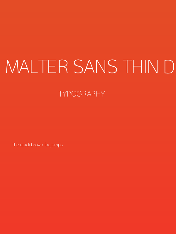 Malter Sans Thin Demo Poster