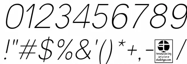 Malter Sans Thin Italic Demo Font OTHER CHARS