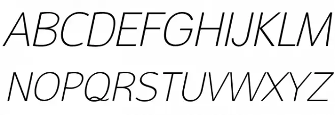 Malter Sans Thin Italic Demo Schriftart Groß