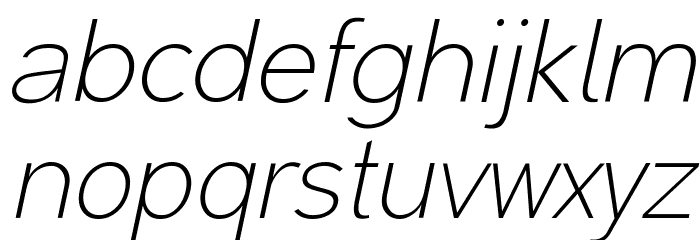 Malter Sans Thin Italic Demo Font LOWERCASE