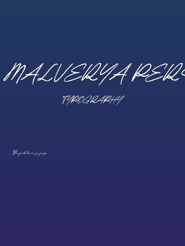 Malverya Personal Use Poster