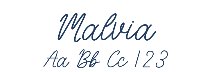 Malvia Font Preview