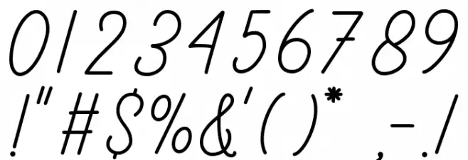 Malvia Шрифта ДРУГИЕ символов