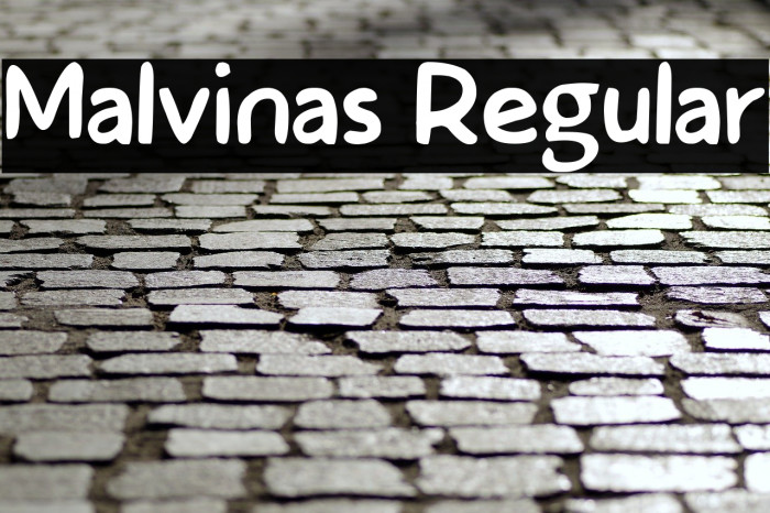 Malvinas Regular Шрифта examples