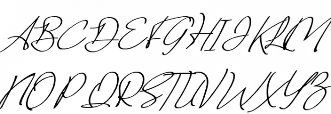 Malvinas Signature 字体 大写