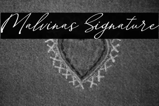 Malvinas Signature Font examples