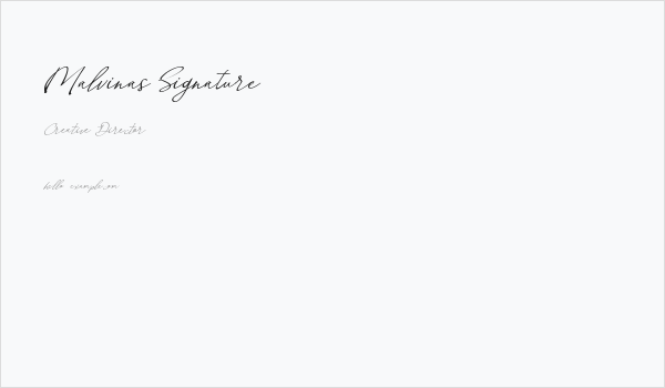 Malvinas Signature Business Card