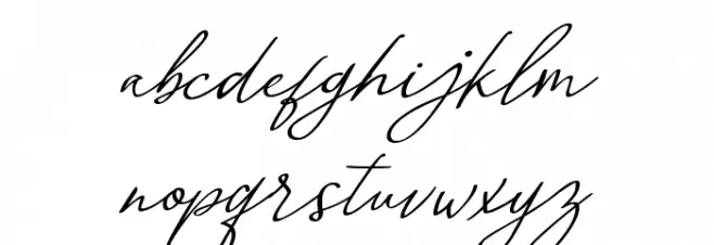 Malvinas Signature Caratteri MINUSCOLO