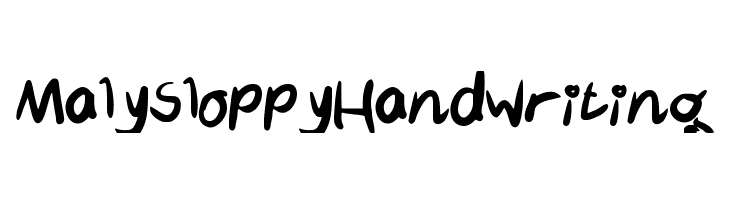 MalySloppyHandwriting Font