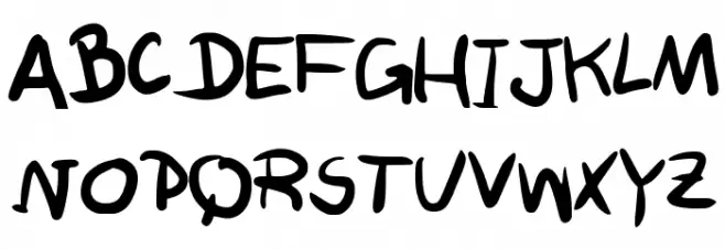 MalySloppyHandwriting フォント 大文字