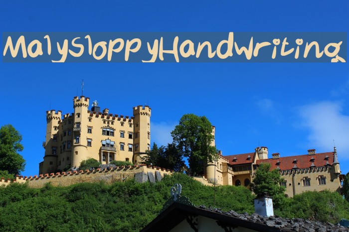MalySloppyHandwriting Font examples