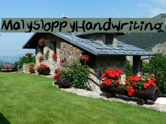 MalySloppyHandwriting Font examples