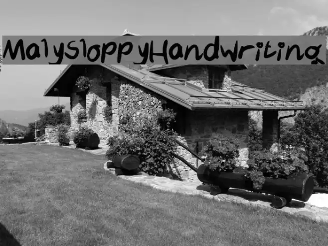 MalySloppyHandwriting Example 2