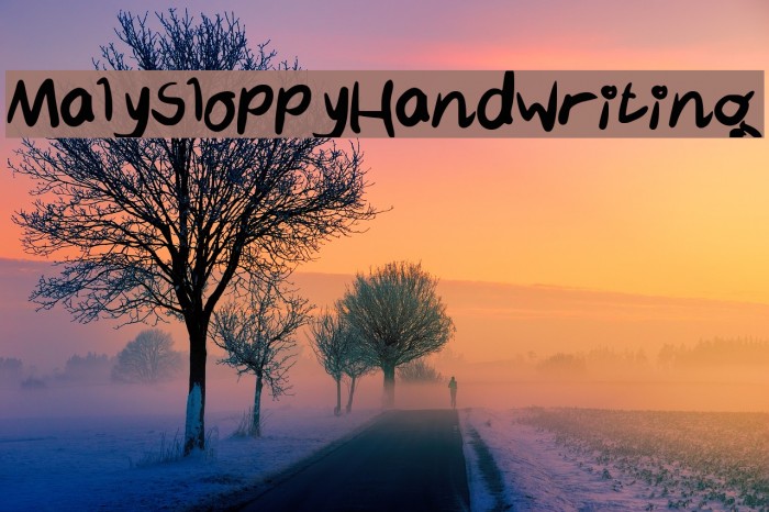 MalySloppyHandwriting Font examples