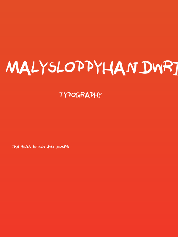 MalySloppyHandwriting Poster