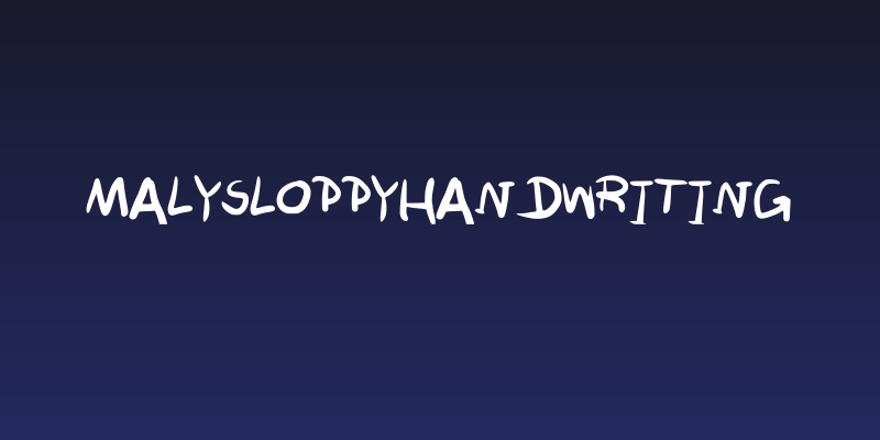MalySloppyHandwriting Social Header