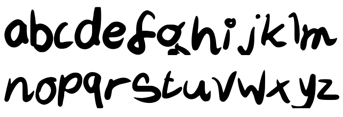 MalySloppyHandwriting Font LOWERCASE