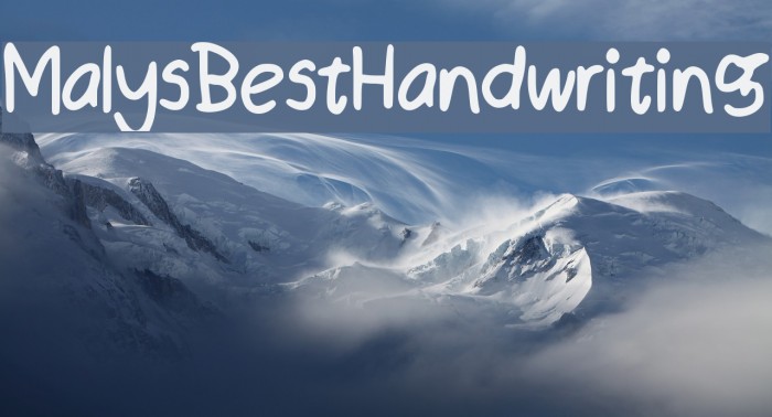 Maly_s_Best_Handwriting Font examples