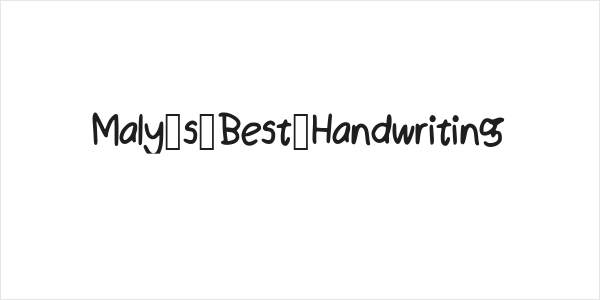 Maly_s_Best_Handwriting Logo