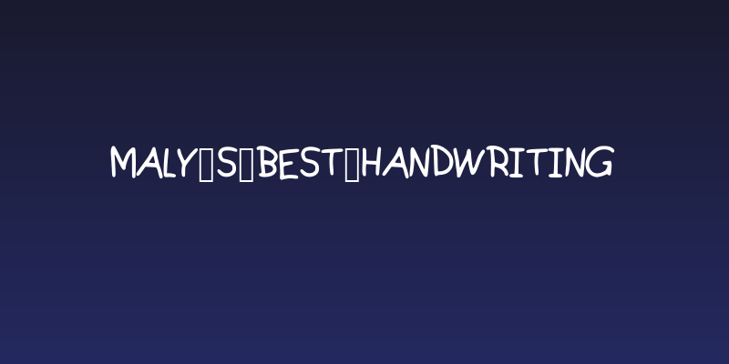Maly_s_Best_Handwriting Social Header