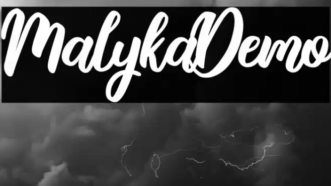 MalykaDemo Font examples