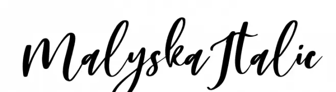 Malyska Italic  les polices de caractères gratuit tlcharger