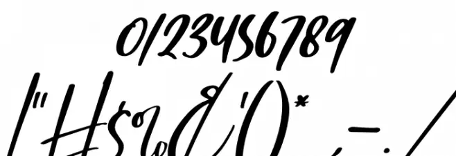 Malyska Italic Font OTHER CHARS