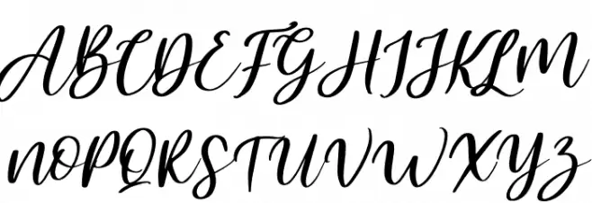 Malyska Italic フォント 大文字