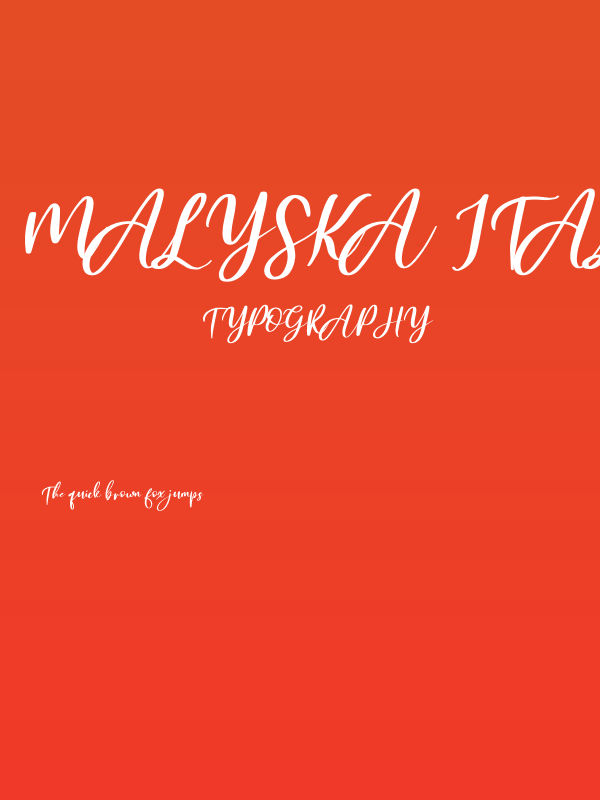 Malyska Italic Poster