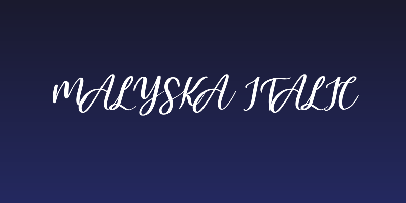 Malyska Italic Social Header