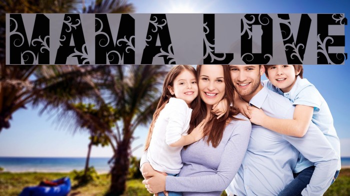 Mama Love Font examples