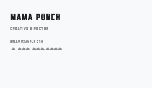 Mama Punch Business Card