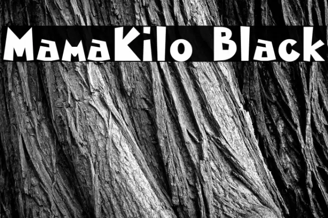 MamaKilo Black Font examples