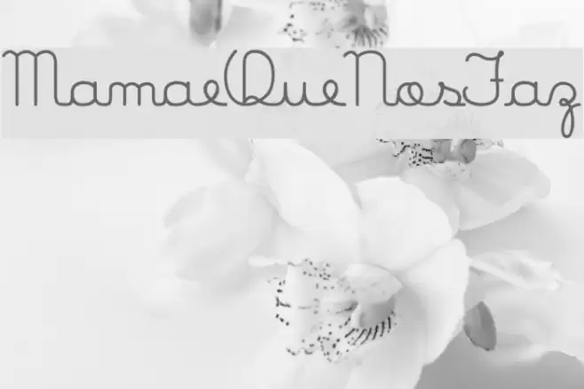 MamaeQueNosFaz Font examples