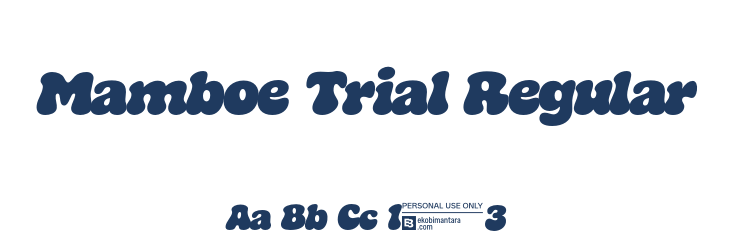 Mamboe Trial Regular Font Preview