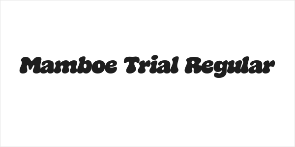 Mamboe Trial Regular Logo