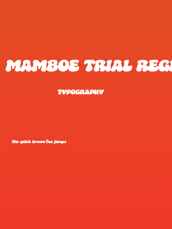Mamboe Trial Regular Poster