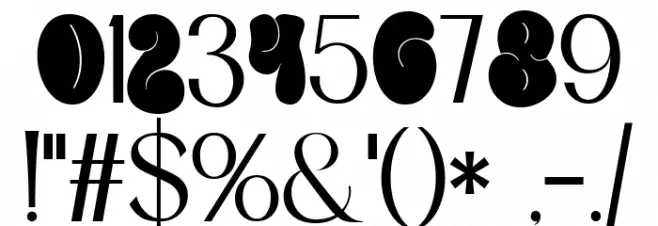 Mamboo bubble Regular Font OTHER CHARS