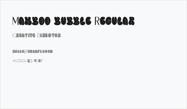 Mamboo bubble Regular Business Card